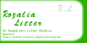 rozalia litter business card