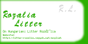 rozalia litter business card